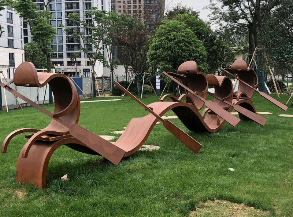 比如锈钢板造型