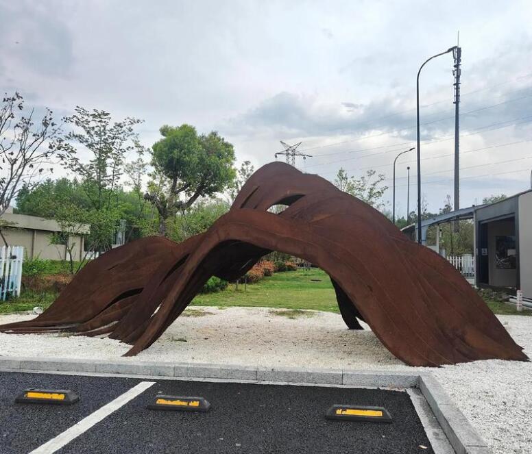 比如耐候钢板造型